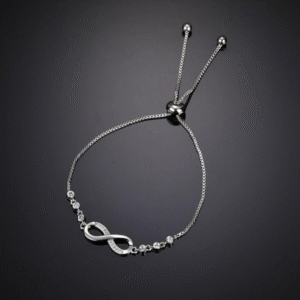 Gift set with female bracelet silver in luxury packaging