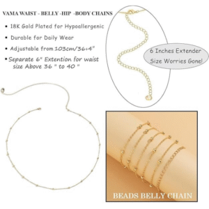Modern waist chain for ladies with pearl accents