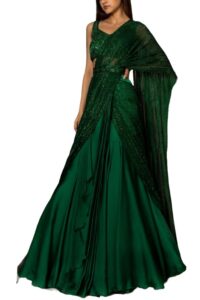 Ready to wear sari with modern pre-stitched design