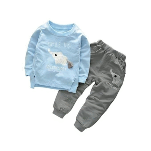 Cozy and stylish baby winter clothes set with sweatshirt and pants for infants