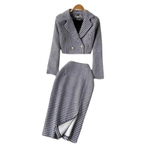 black and white formal dress for women elegant blazer and skirt cord set dress
