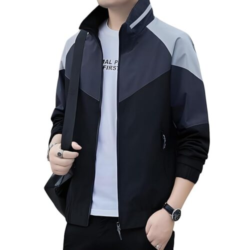 Classic winter jacket for men in leather look