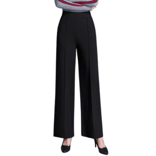 Straight fit trousers for women in premium stretchable fabric