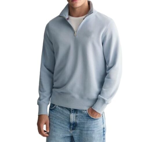 Zipper hoodies for men in trendy blue color
