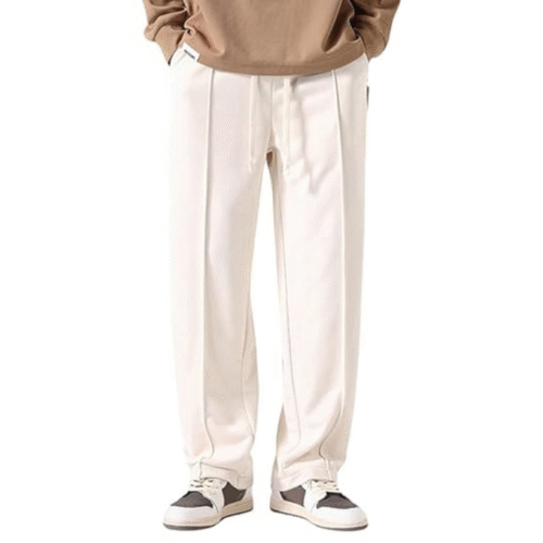 Lightweight breathable trouser pants for men with solid design