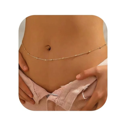 Elegant waist chain for ladies in gold finish