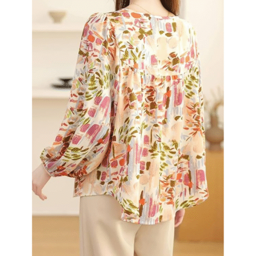 Chic floral print western tops for women casual wear